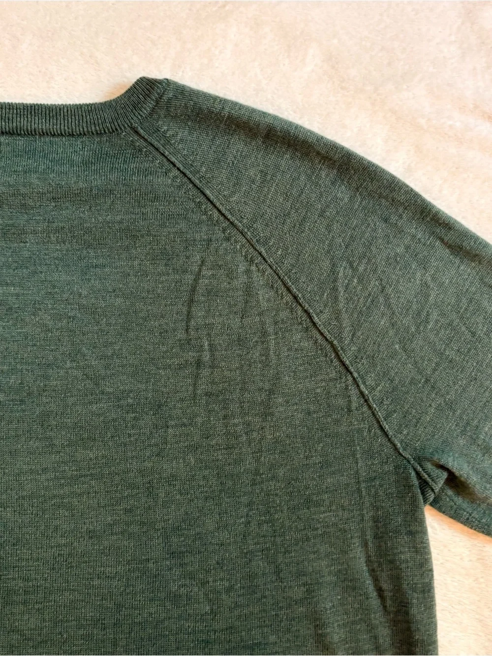 Banana Republic Men's Merino Wool Crewneck Sweater Forest Green Sz L